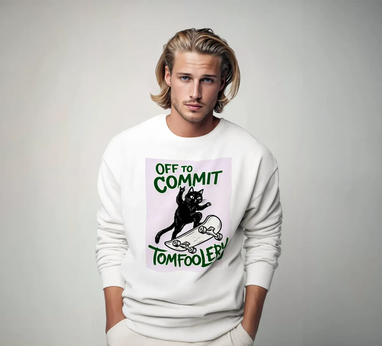 off to commit tomfoolery sweatshirt by boeboe