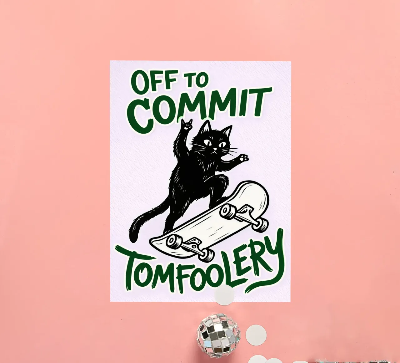 off to commit tomfoolery sticker by boeboe