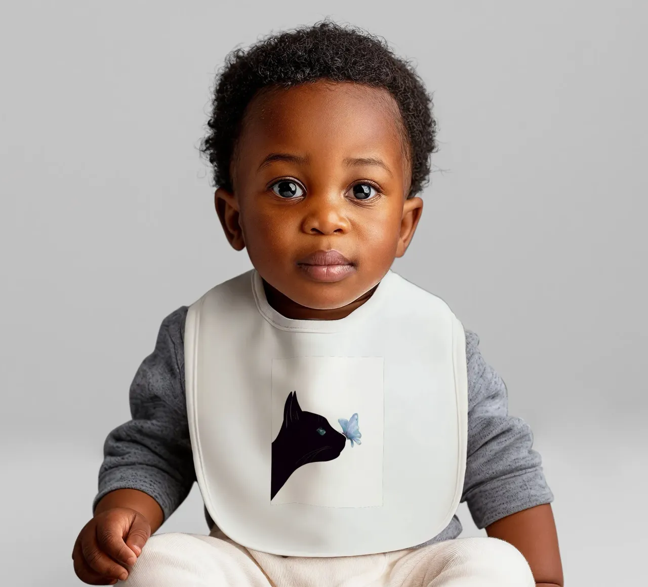 Cat and Butterfly bavaglino da Nadjaa