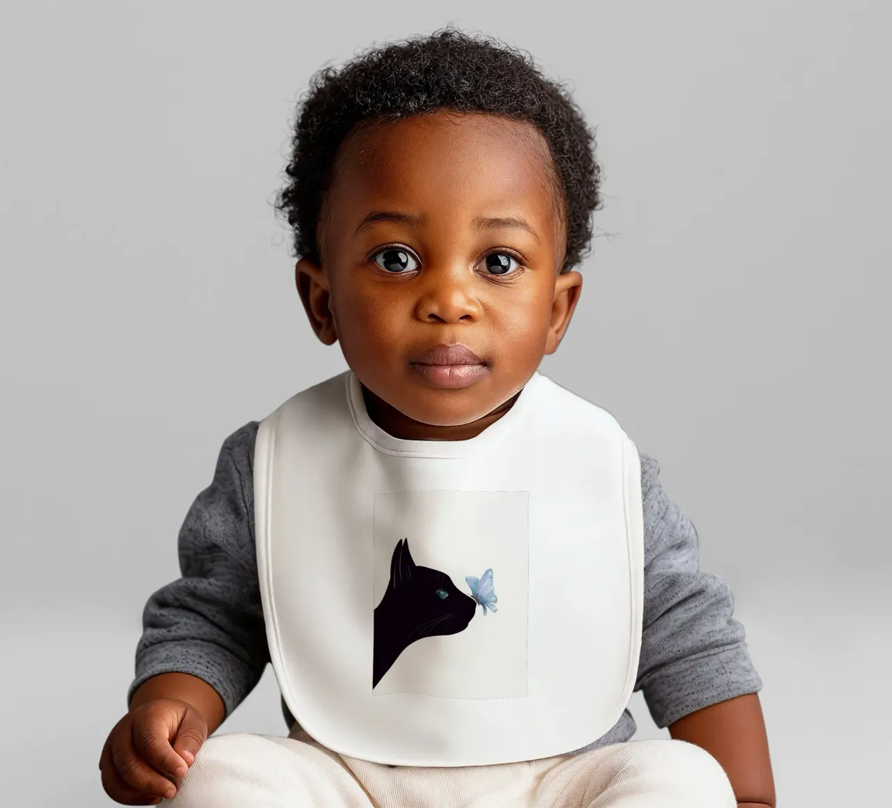 Cat and Butterfly bavaglino da Nadjaa