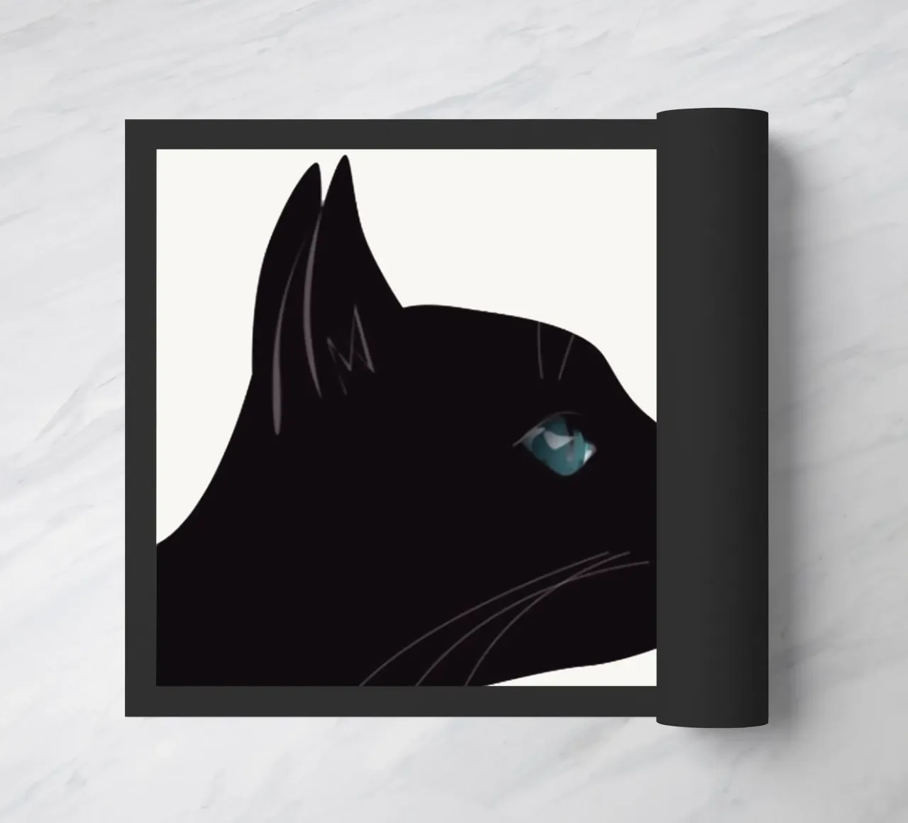 Kat en vlinder deurmat van Nadjaa