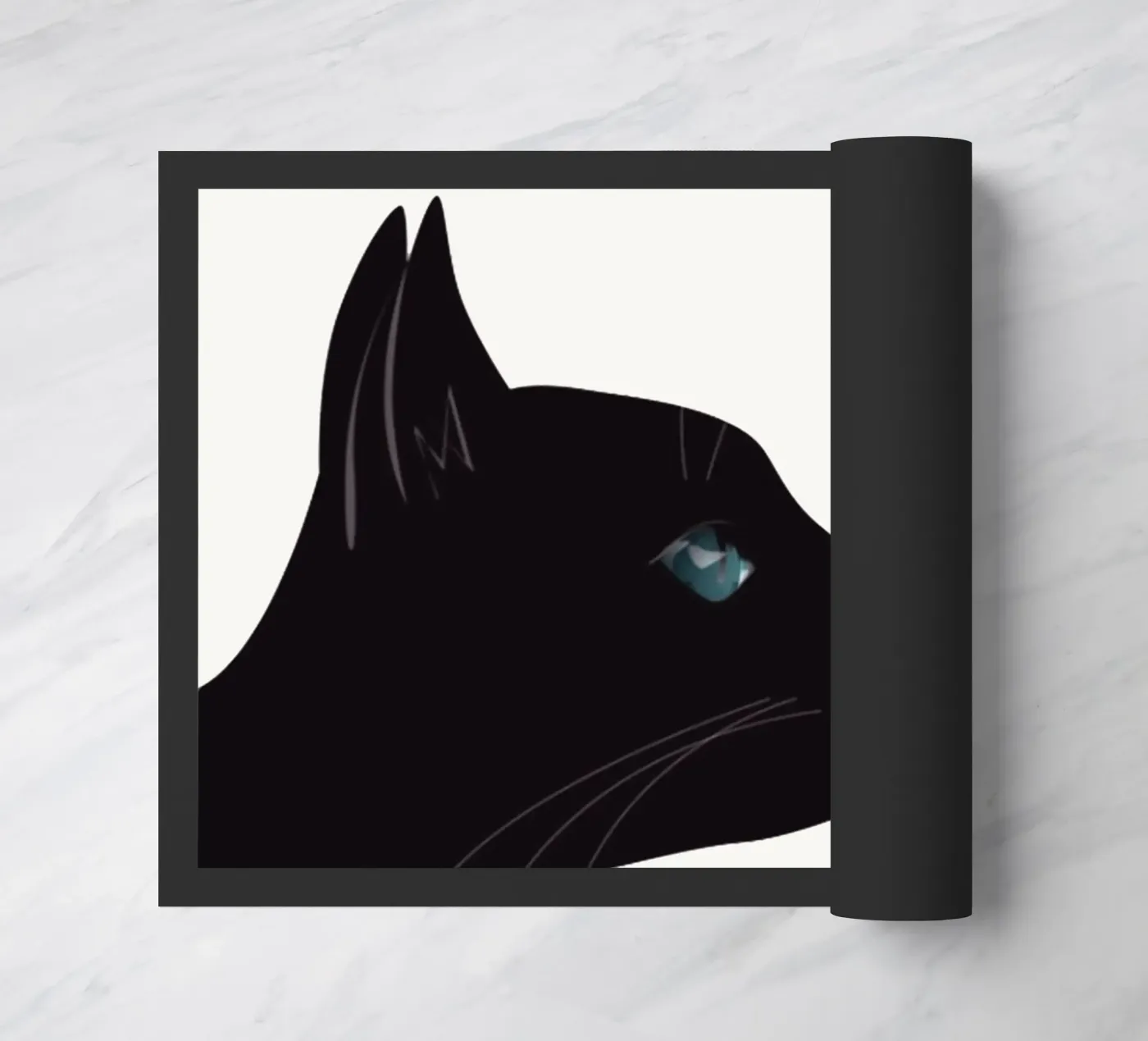 Cat and Butterfly Fußmatte von Nadjaa