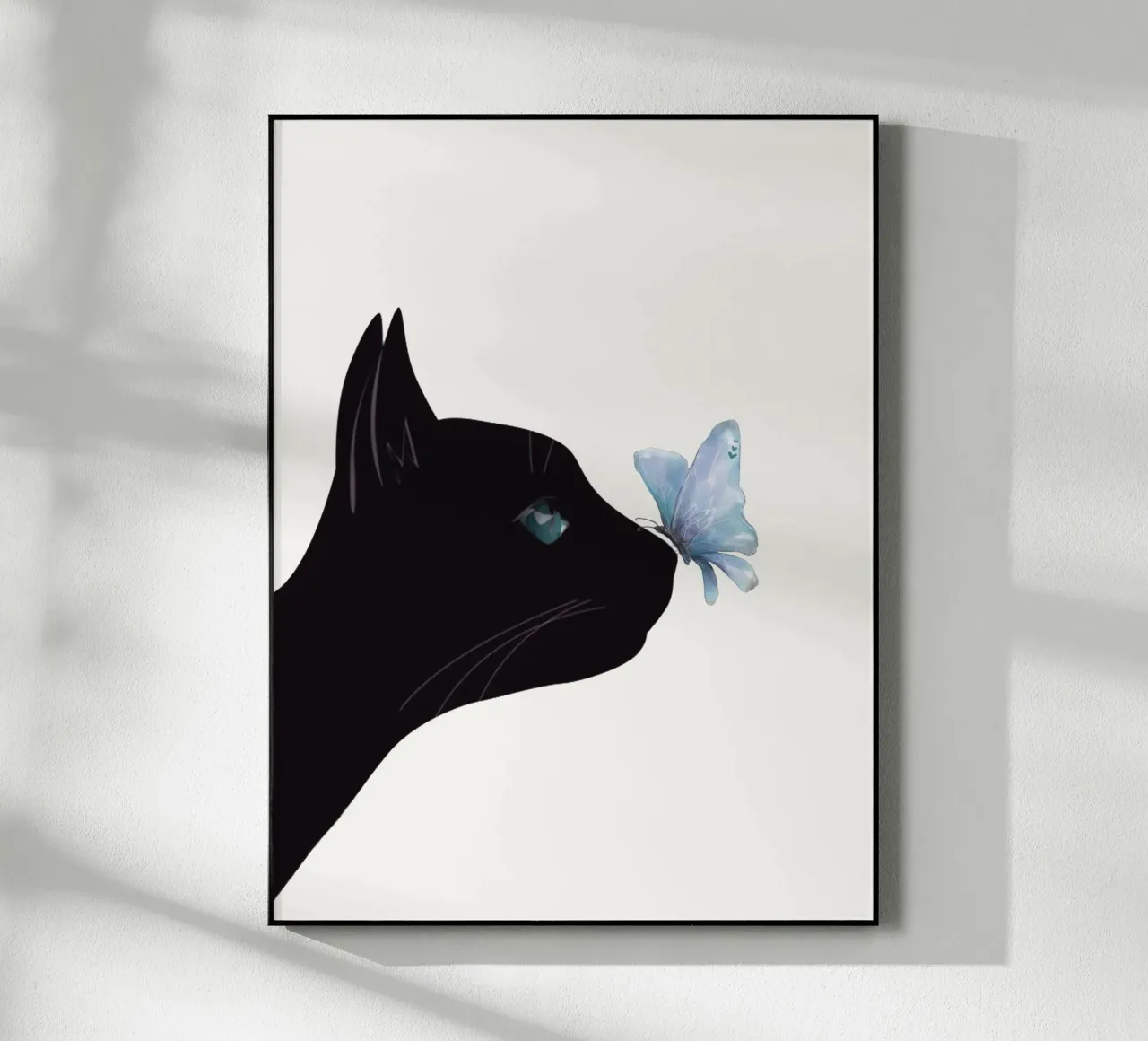 Gatto e farfalla plexiglass da Nadjaa