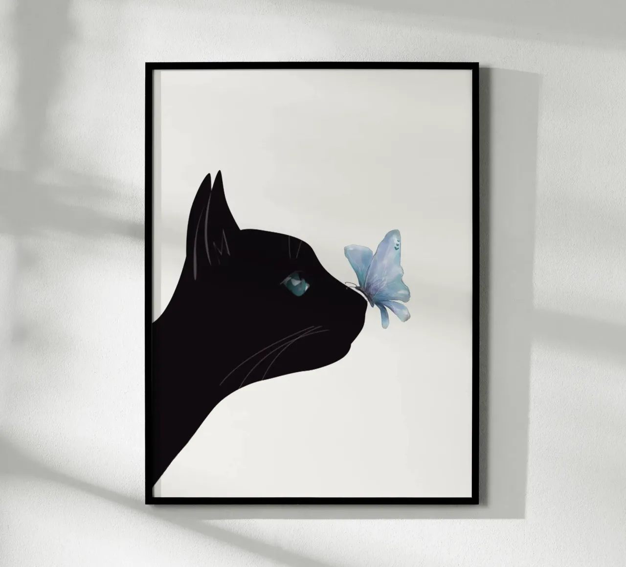 Cat and Butterfly poster da Nadjaa