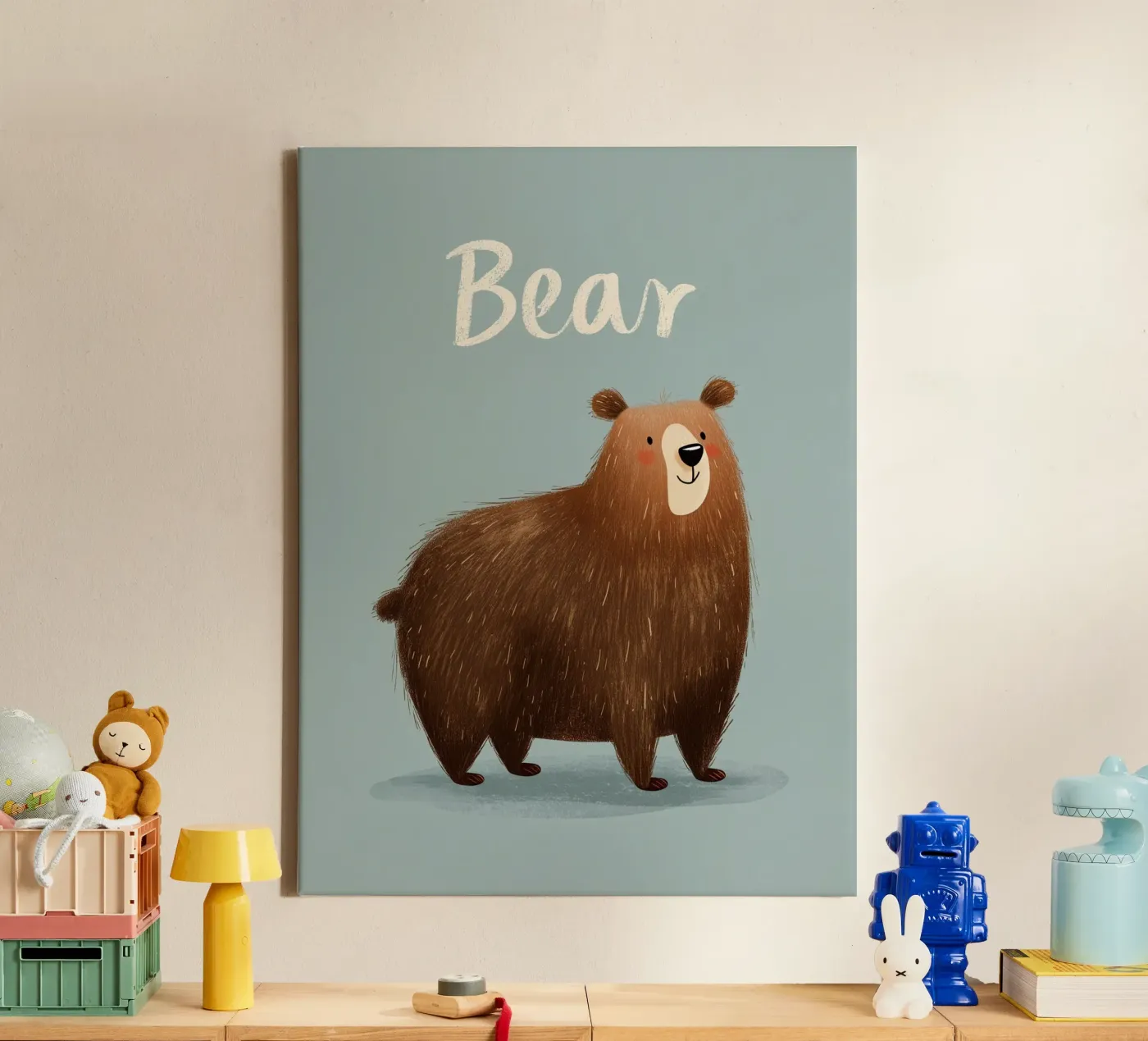 Bear canvas van Kiara