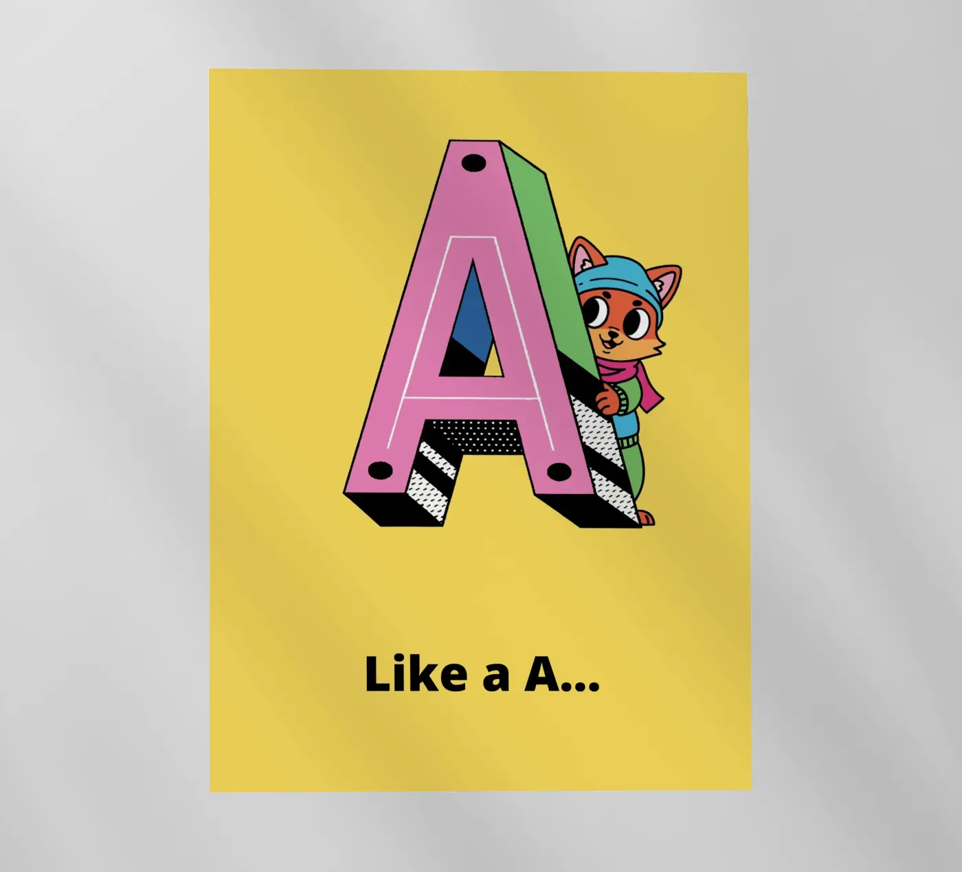 Poster Alfabeto Bambini – Alfabeto Decorativo per Camera da Letto pellicola backlit da The Little Animals Club