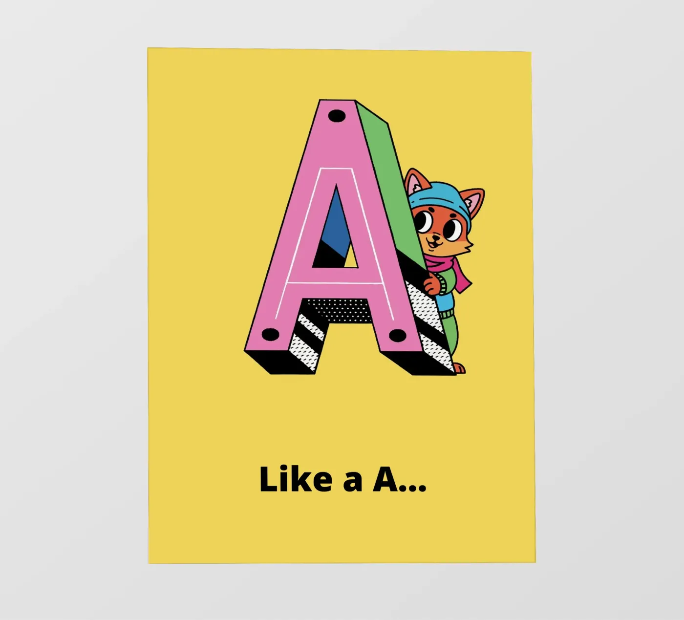 Poster Alfabeto Bambini – Alfabeto Decorativo per Camera da Letto pellicola backlit da The Little Animals Club