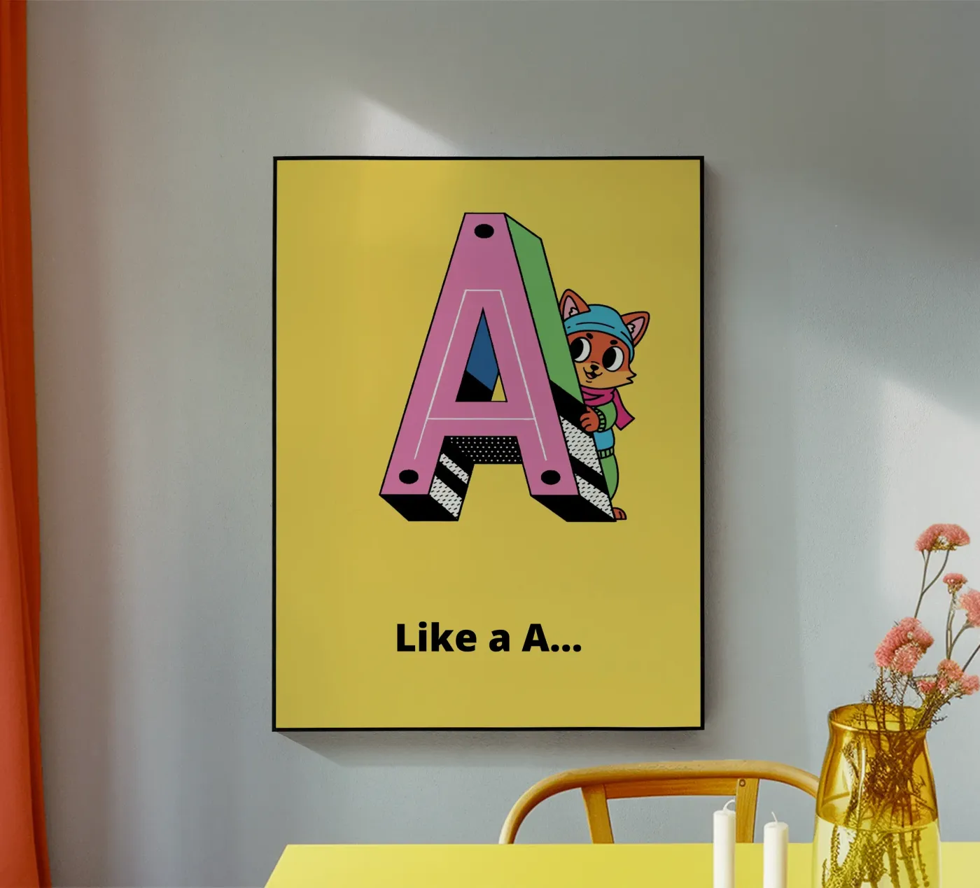 Poster Alphabet für Kinder – Dekoratives ABC für das Kinderzimmer Acryl-Glas von The Little Animals Club