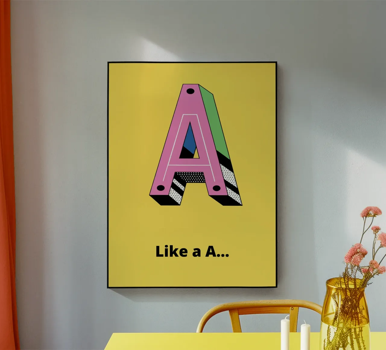 A come... plexiglass da alphabetillustration