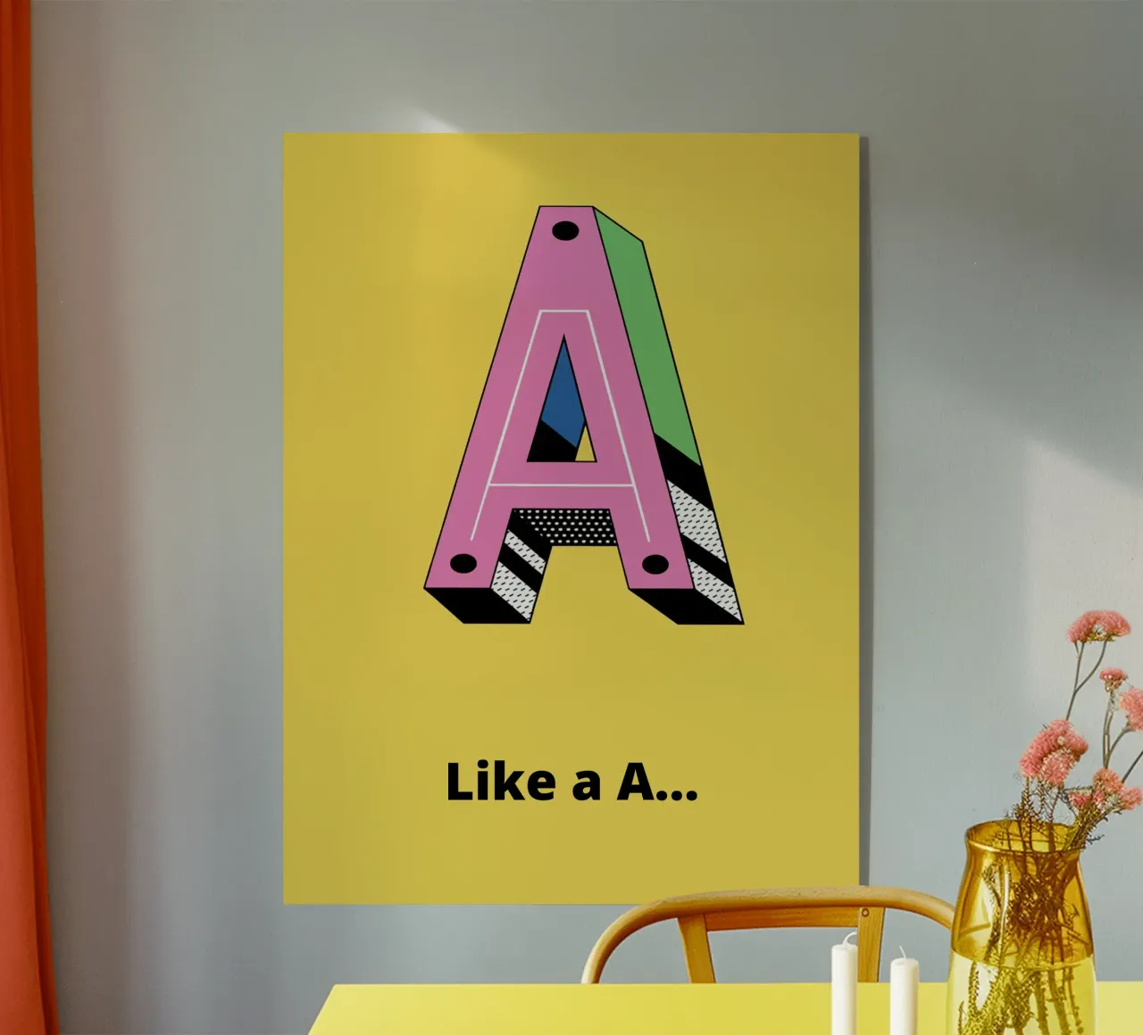 A come... plexiglass da alphabetillustration