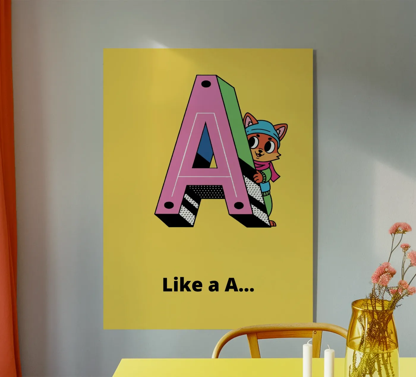 Poster Alphabet für Kinder – Dekoratives ABC für das Kinderzimmer Acryl-Glas von The Little Animals Club