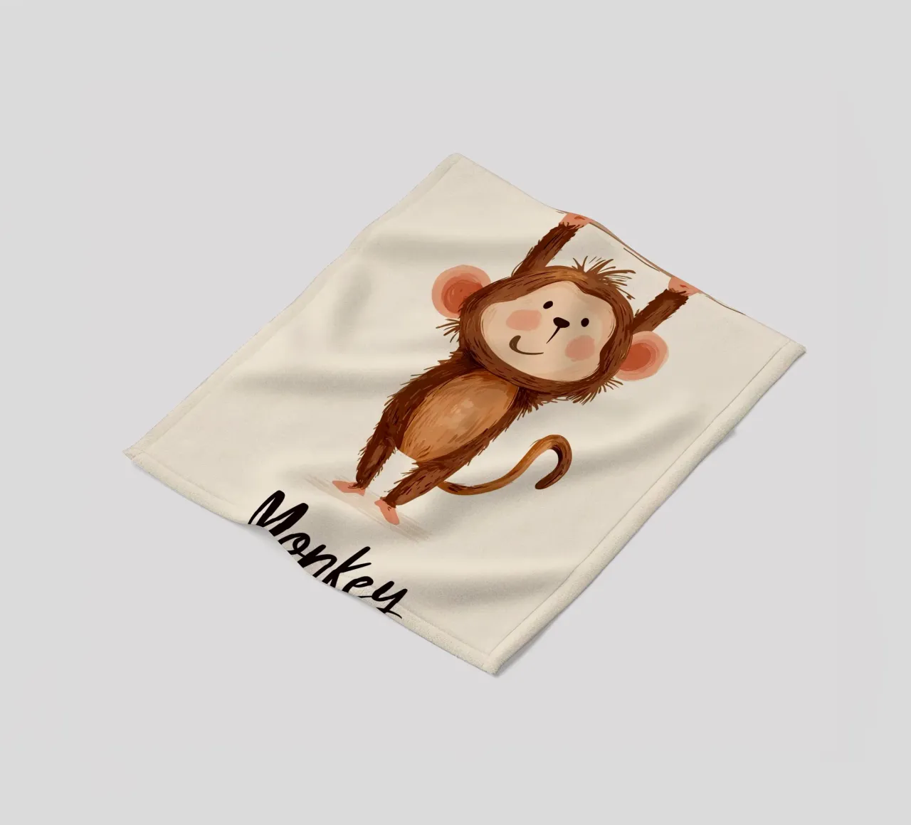 Monkey fleecedeken van Kiara