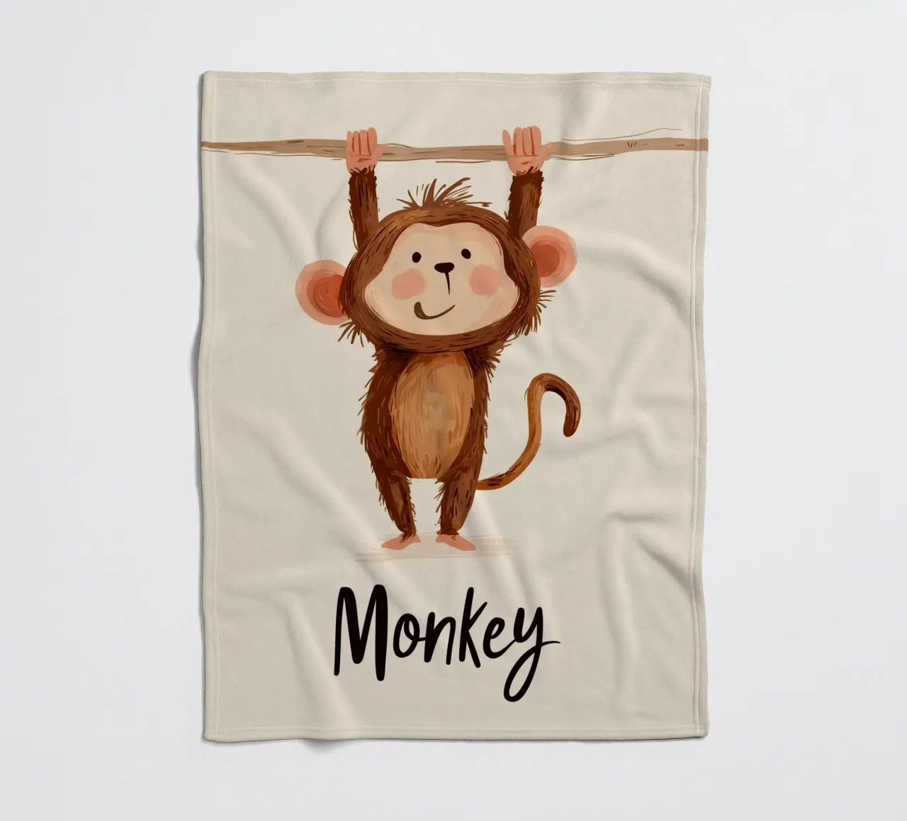 Monkey fleecedeken van Kiara