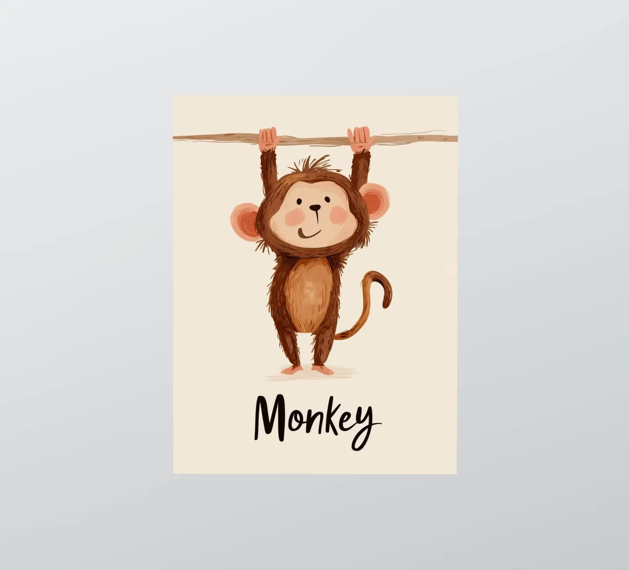 Monkey sticker van Kiara