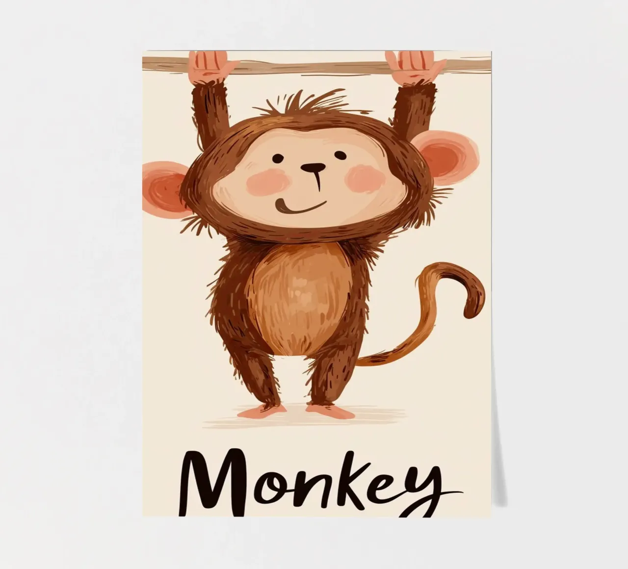 Monkey stickervel van Kiara