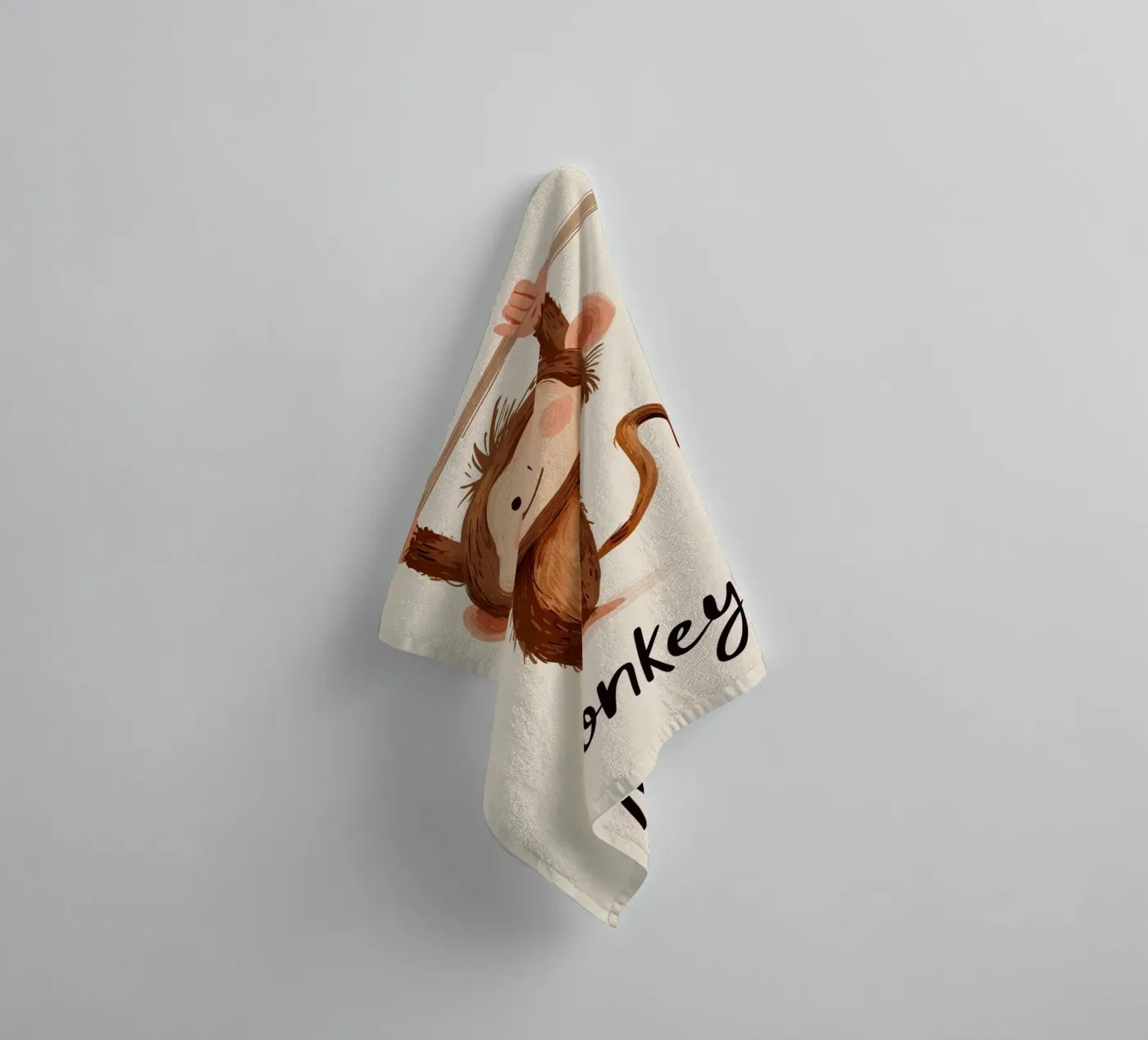 Monkey badhanddoek van Kiara