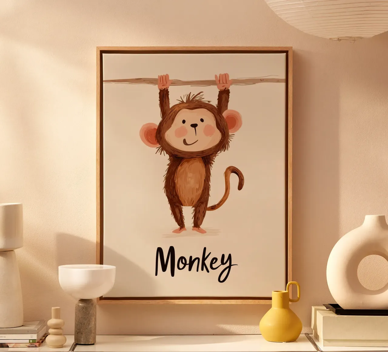 Monkey canvas van Kiara