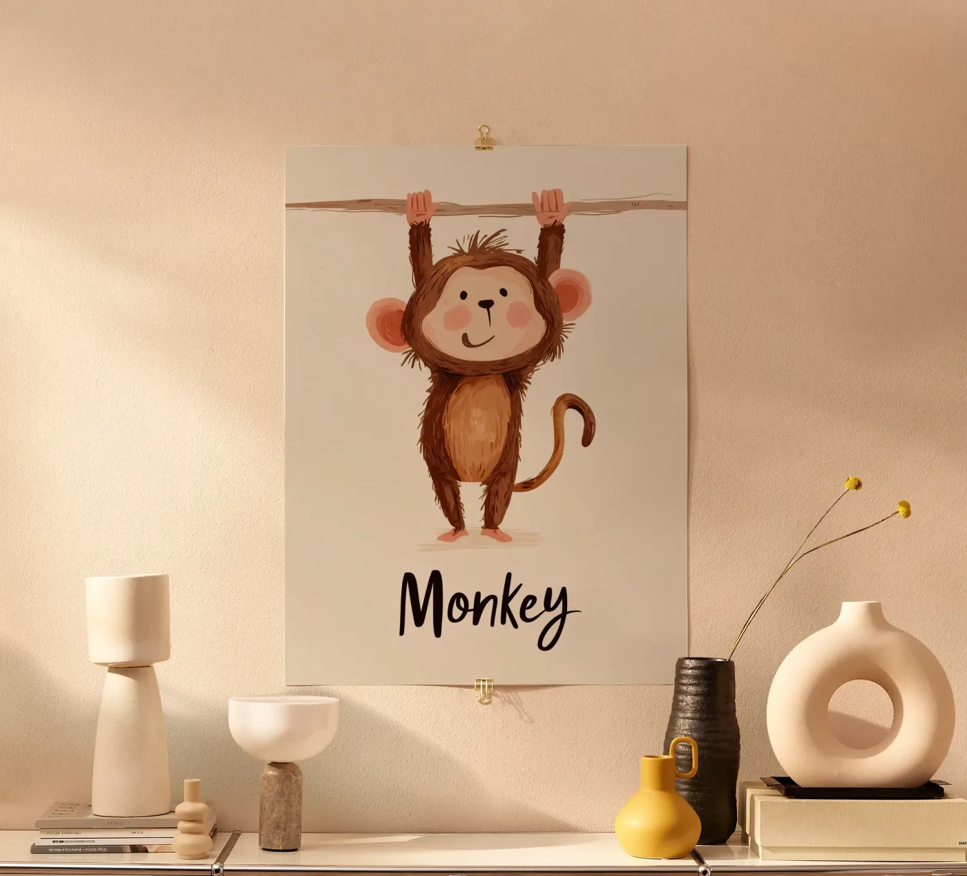 Monkey poster by Kiara