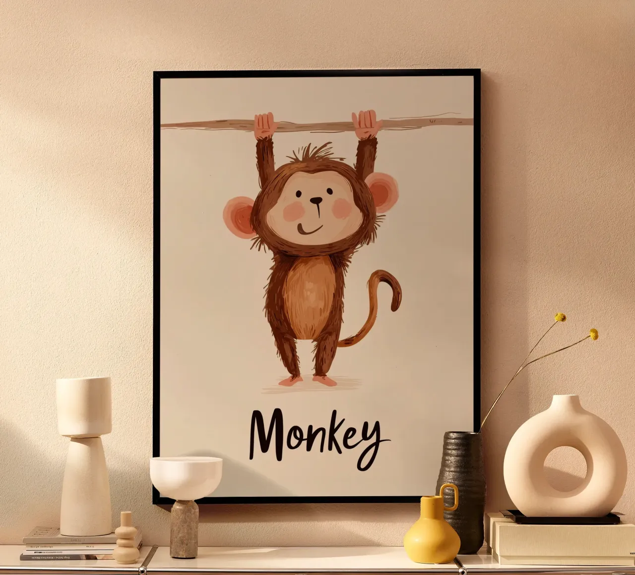 Monkey Poster von Kiara