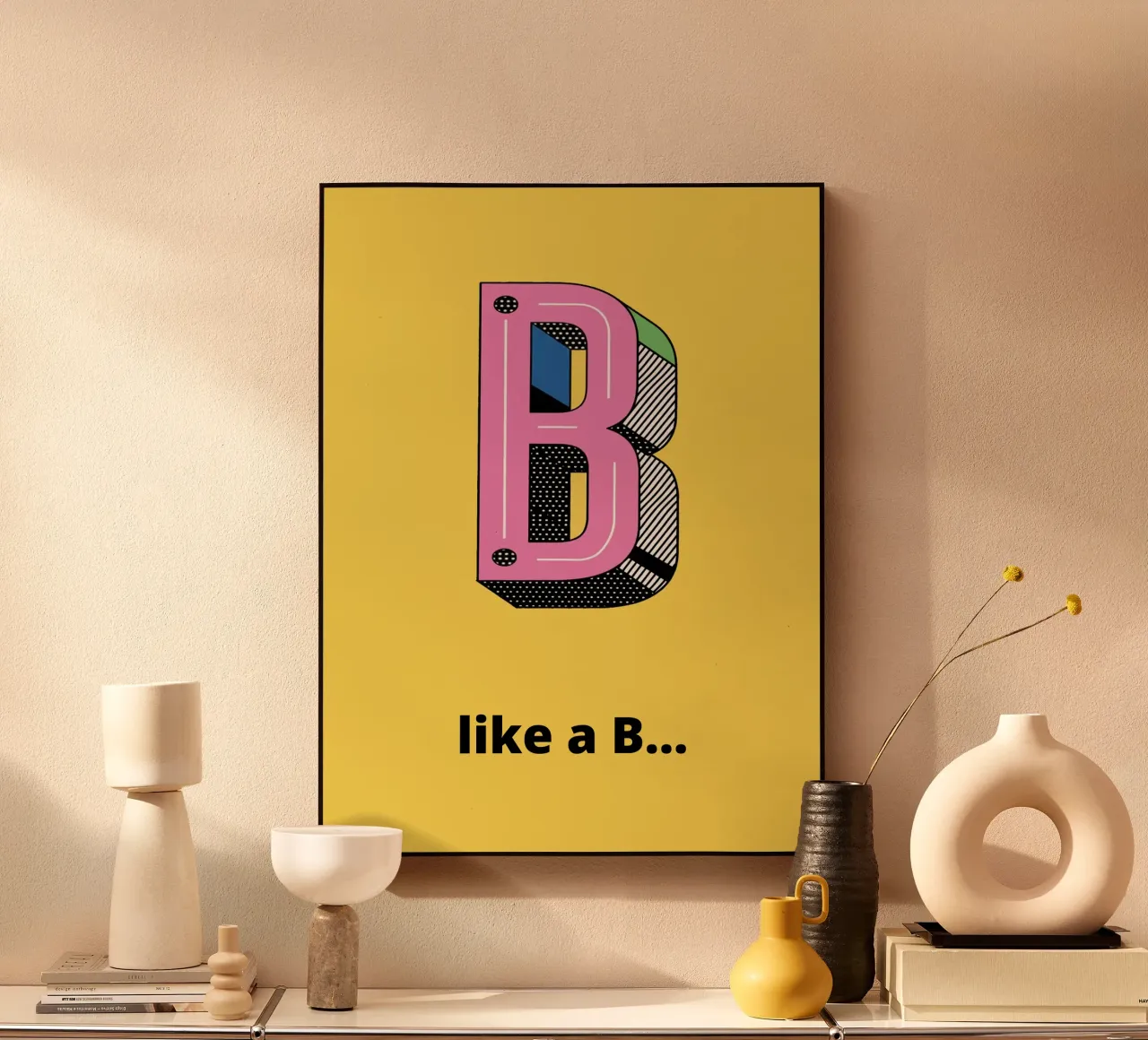 B like a B... plexiglass da alphabetillustration