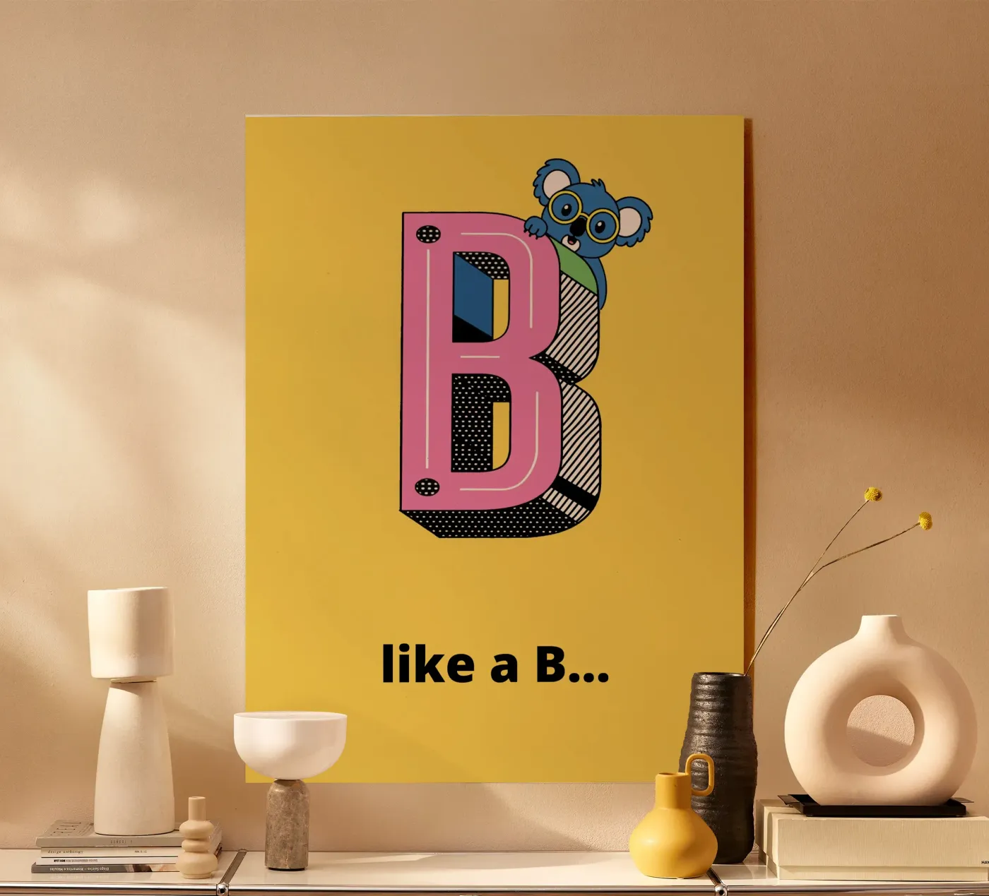 Children's Alphabet Poster – Decorative Alphabet for Bedrooms Acryl-Glas von The Little Animals Club