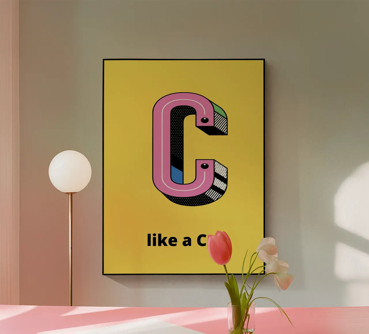 C come C... plexiglass da alphabetillustration