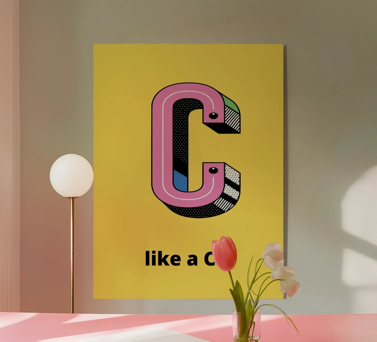 C come C... plexiglass da alphabetillustration