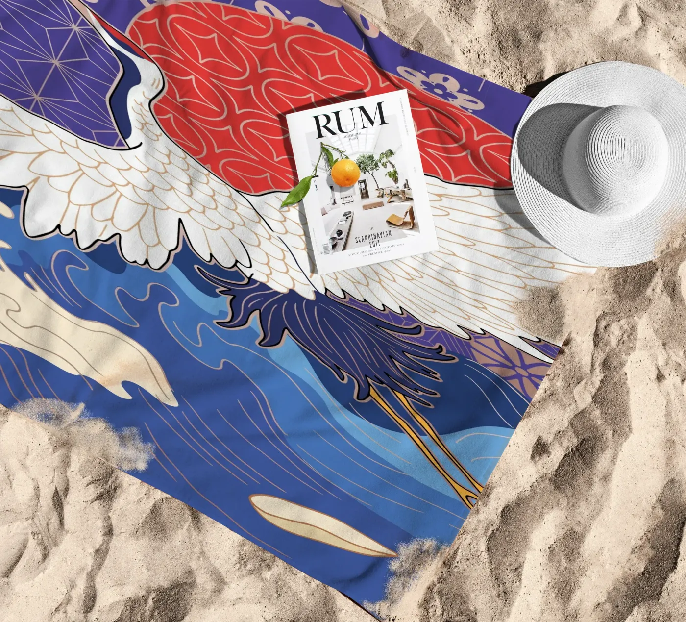 Freedom beach towel by Tamsen Design