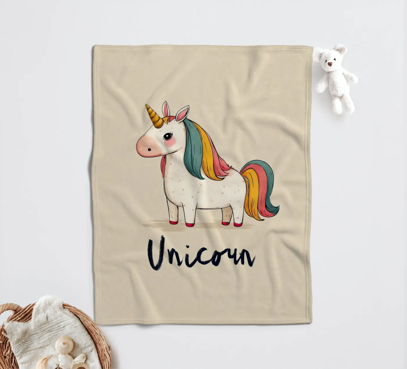 Unicorn fleecedeken van Kiara