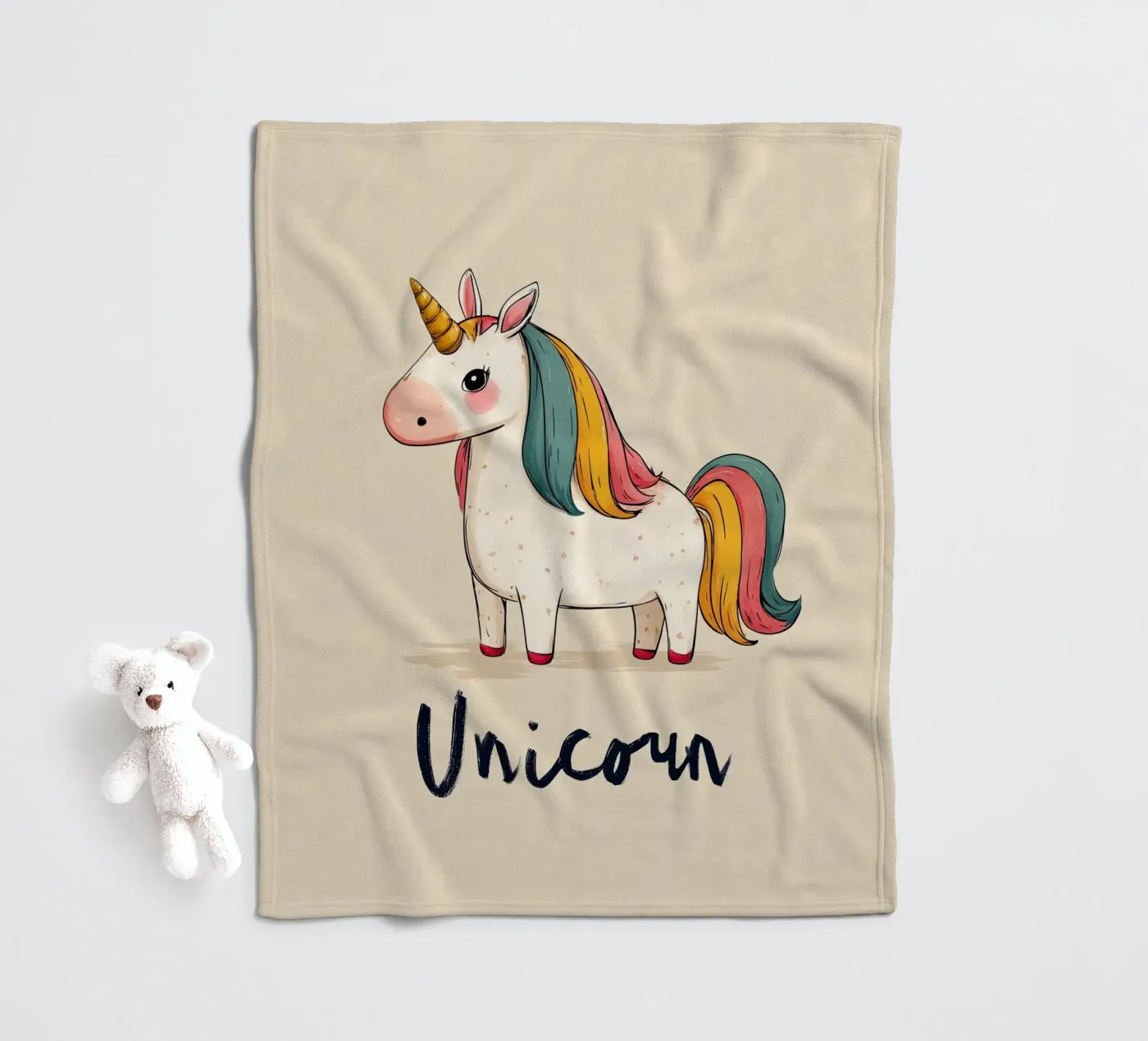 Unicorn fleecedeken van Kiara