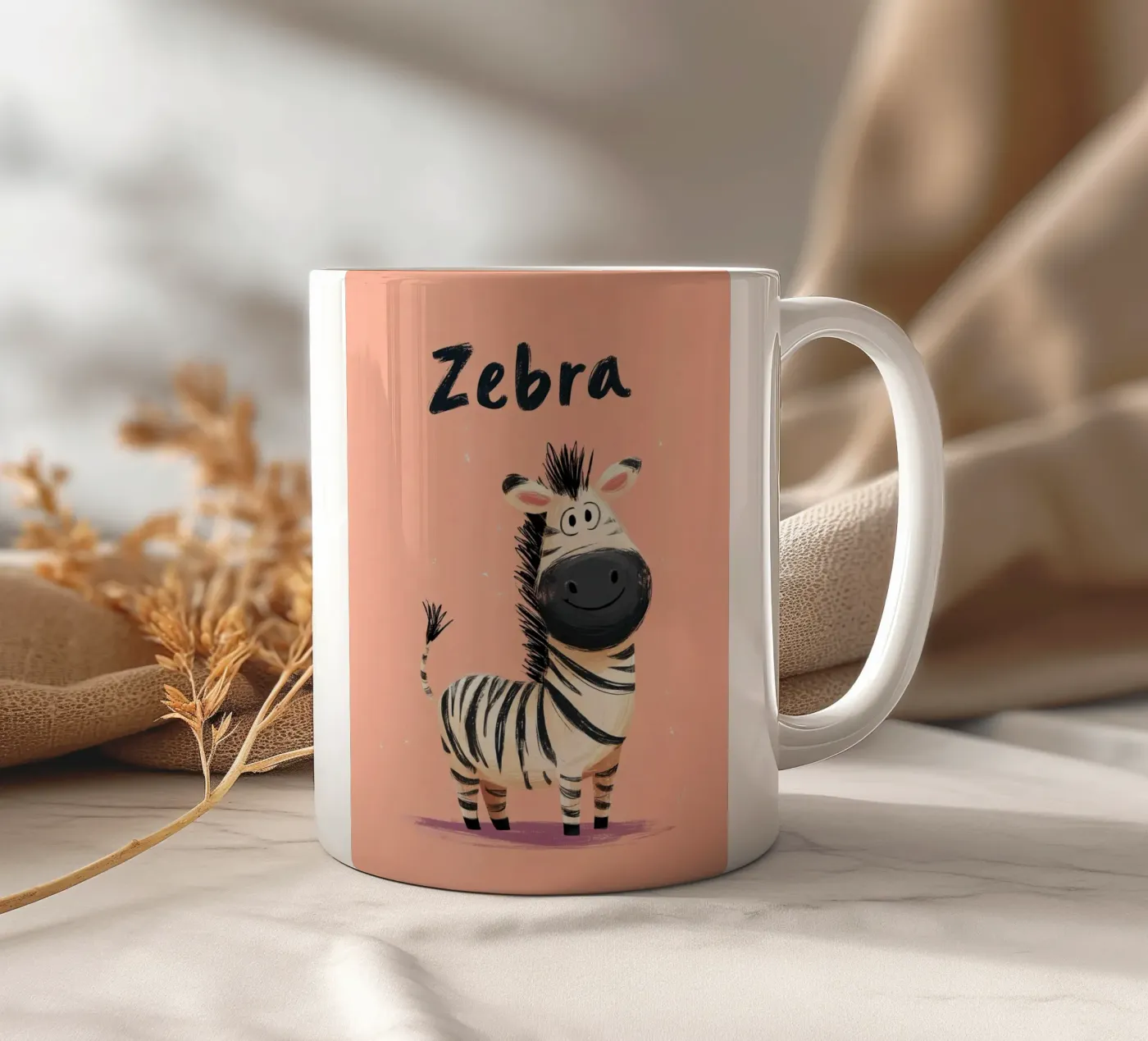 Zebra ceramic mug by Kiara