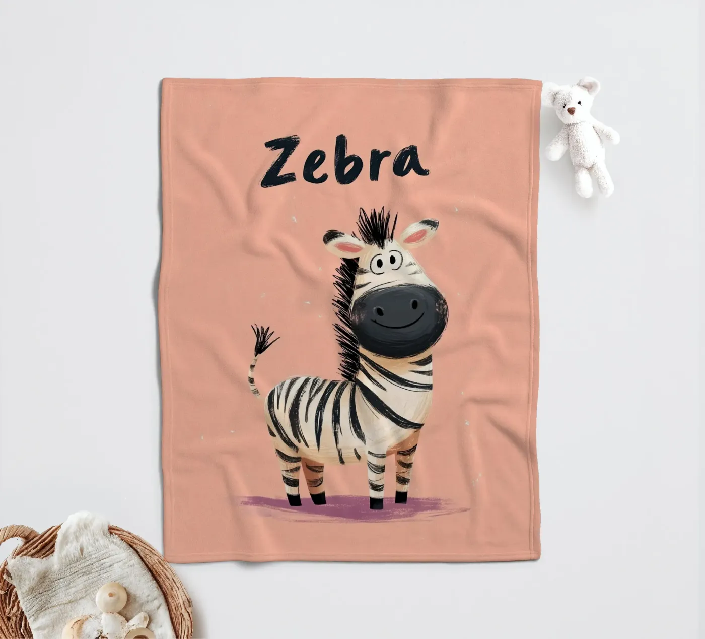 Zebra Fleecedecke von Kiara
