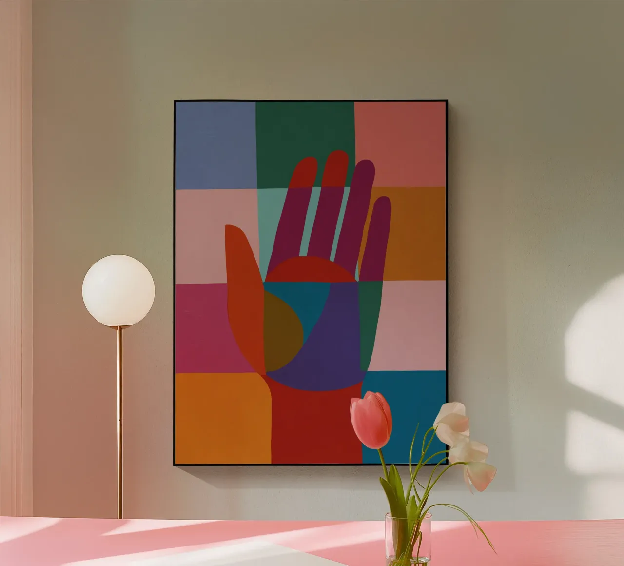 Mano geometrica plexiglass da Gaite