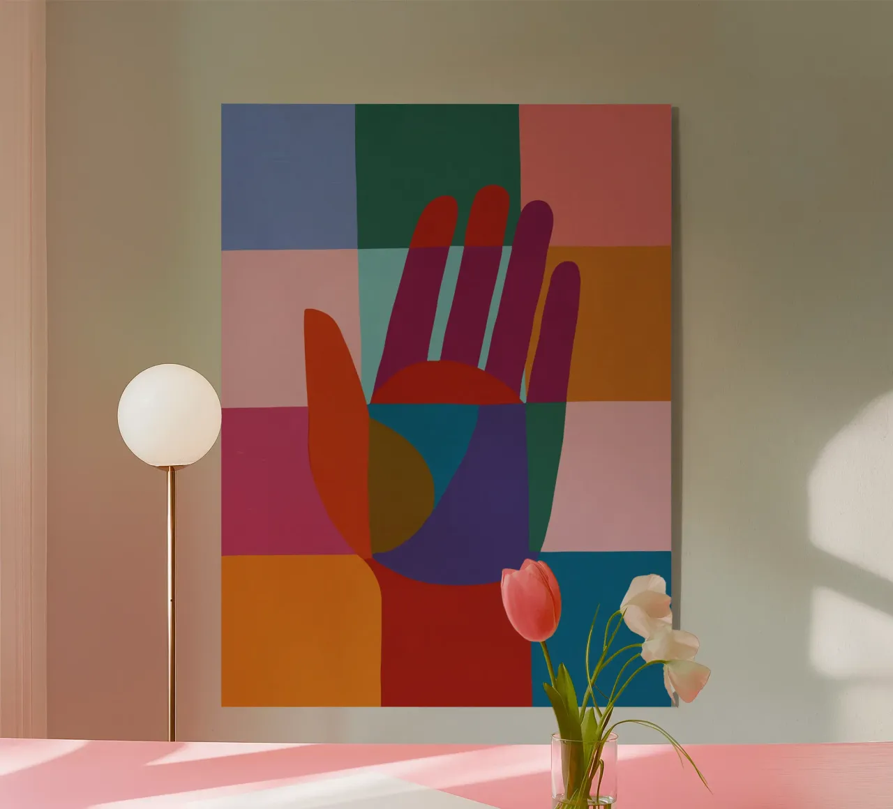 Mano geometrica plexiglass da Gaite