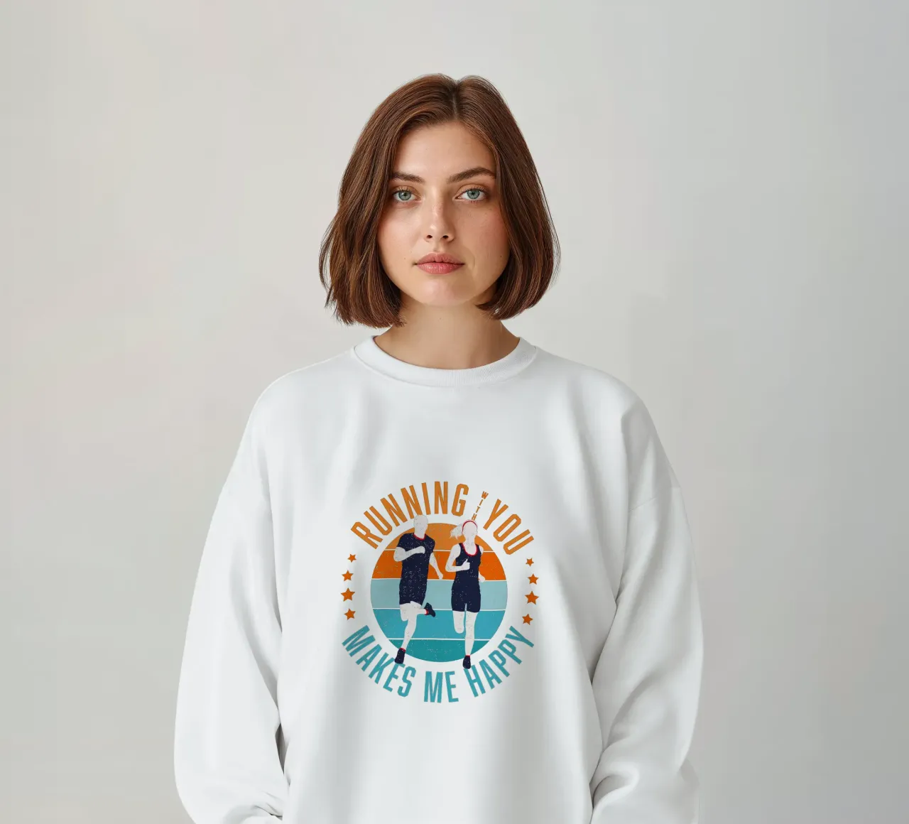 Runner. Runner. Running with you makes me happy. sweatshirt by CalliLetters
