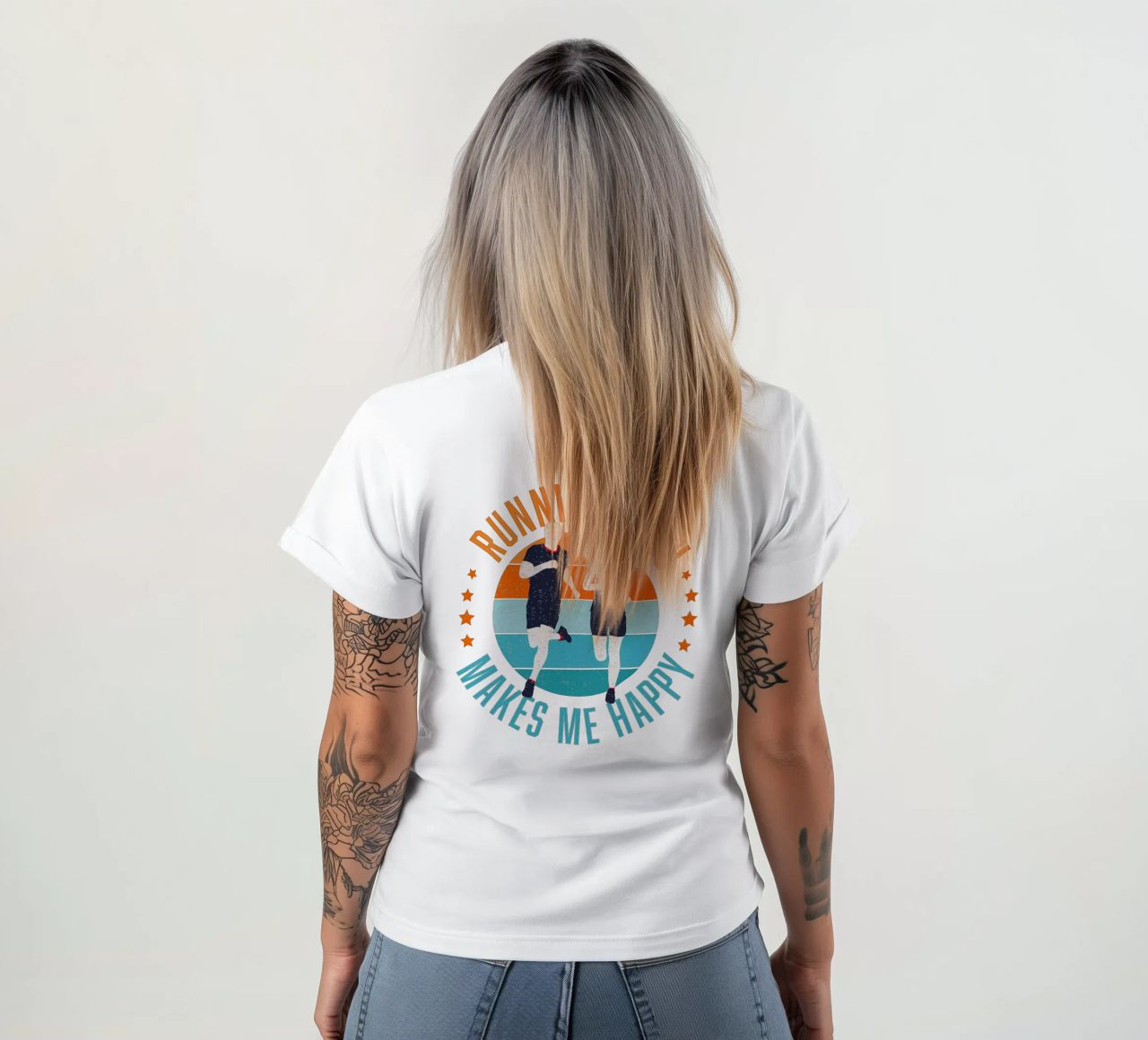 Corridore. Corridore. Correre con te mi rende felice. t-shirt da CalliLetters
