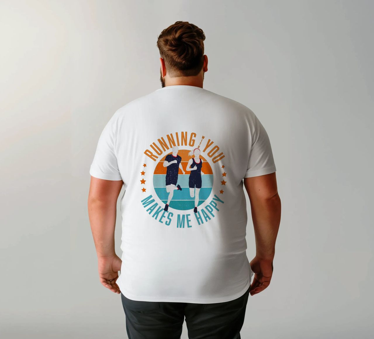 Corridore. Corridore. Correre con te mi rende felice. t-shirt da CalliLetters