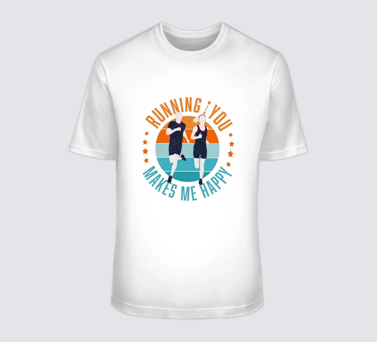Corridore. Corridore. Correre con te mi rende felice. t-shirt da CalliLetters