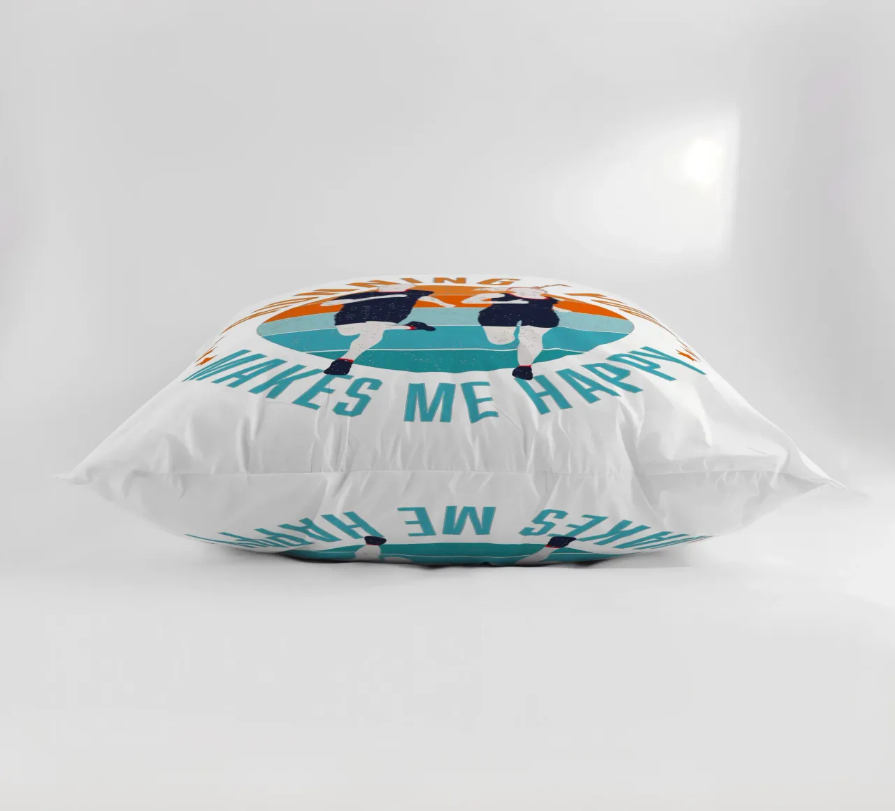 Corridore. Corridore. Correre con te mi rende felice. cuscino da CalliLetters