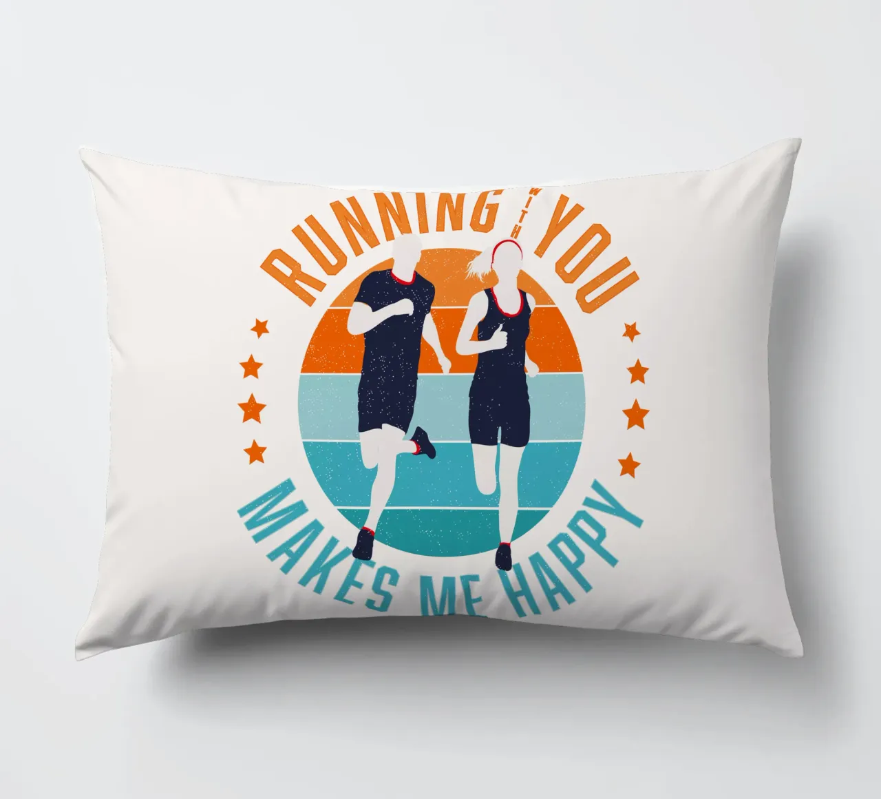 Corridore. Corridore. Correre con te mi rende felice. cuscino da CalliLetters