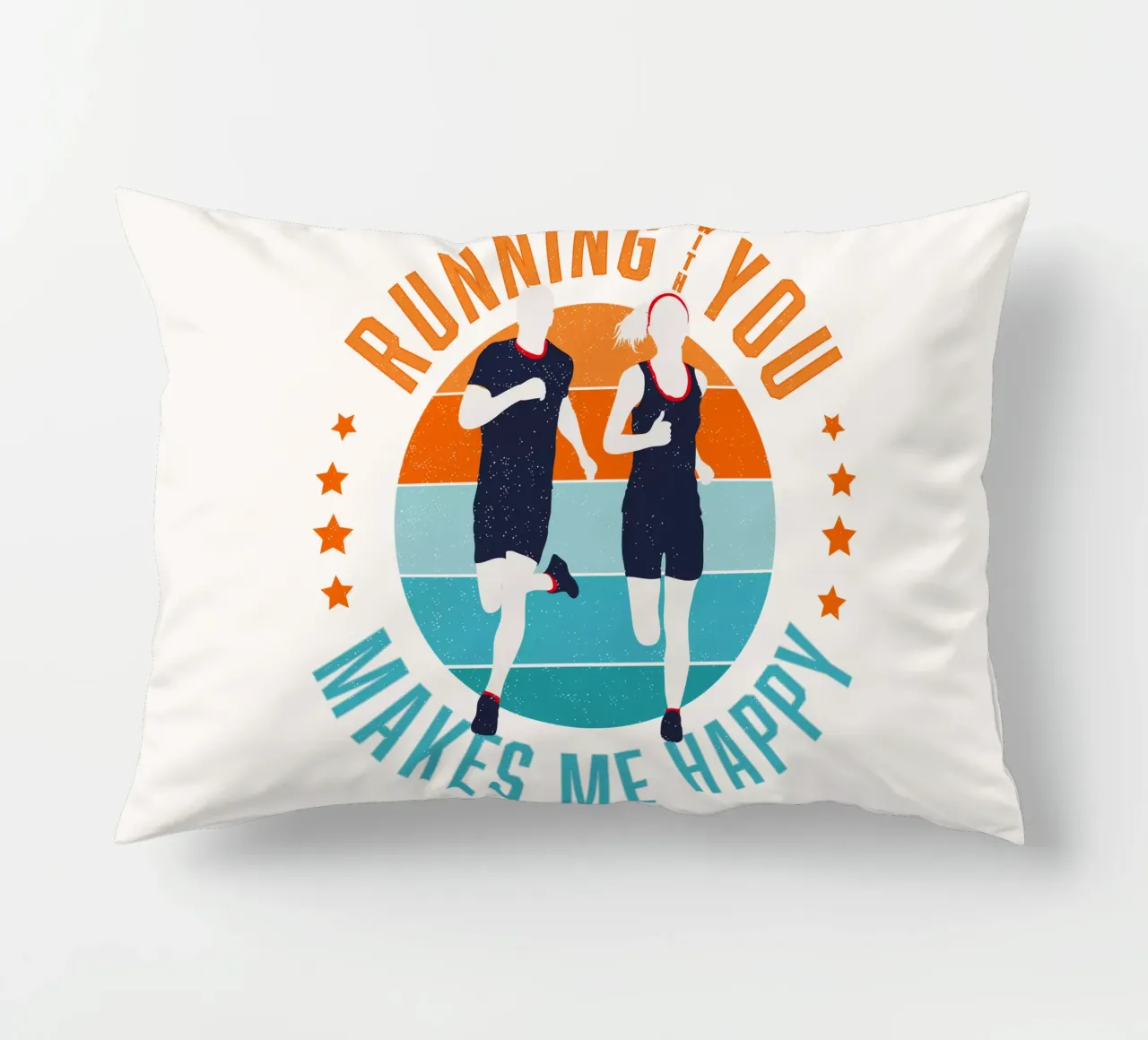 Corridore. Corridore. Correre con te mi rende felice. cuscino da CalliLetters
