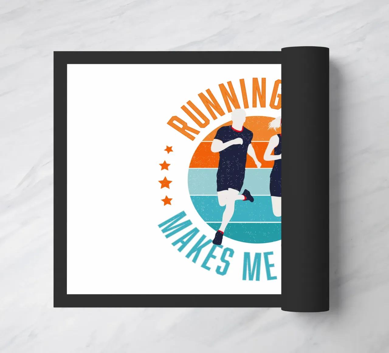 Corridore. Corridore. Correre con te mi rende felice. zerbino da CalliLetters