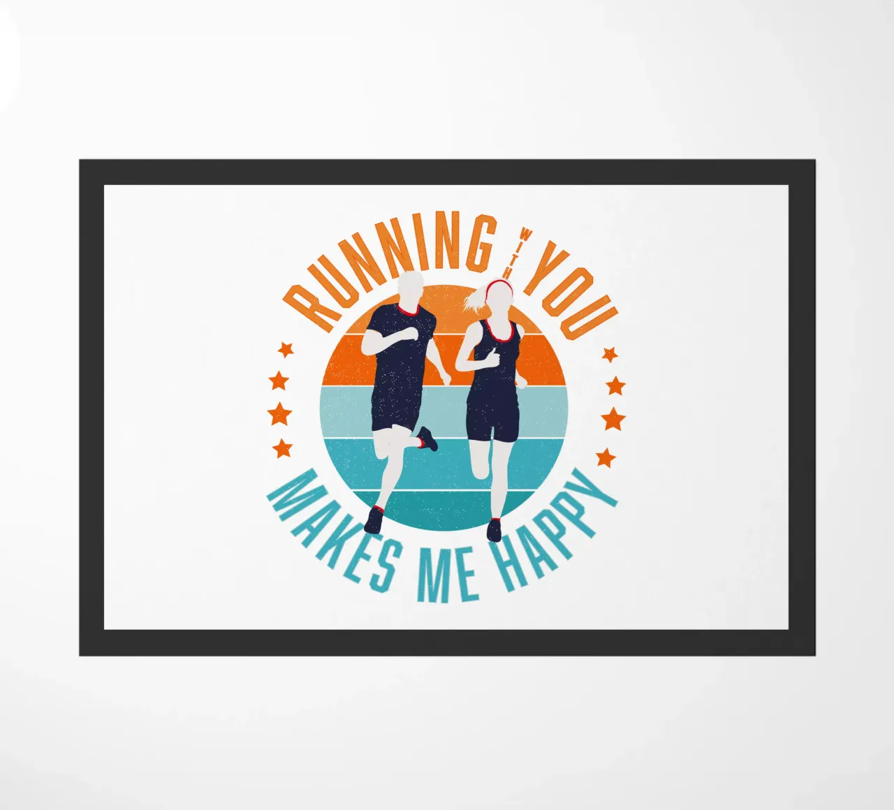 Corridore. Corridore. Correre con te mi rende felice. zerbino da CalliLetters