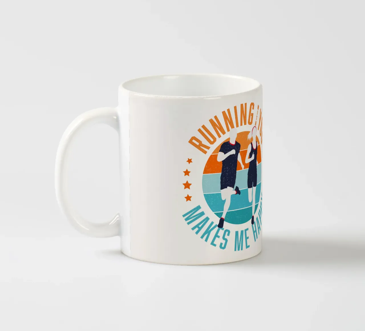 Corridore. Corridore. Correre con te mi rende felice. tazza in ceramica da CalliLetters