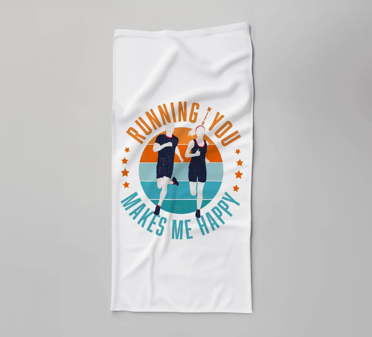 Runner. Runner. Running with you makes me happy. towel by CalliLetters