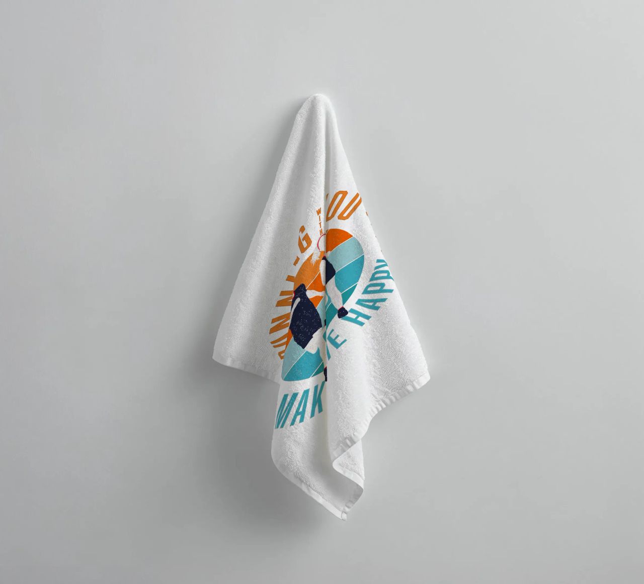 Corridore. Corridore. Correre con te mi rende felice. asciugamano da bagno da CalliLetters