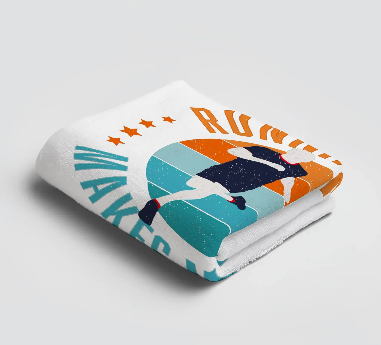 Runner. Runner. Running with you makes me happy. towel by CalliLetters