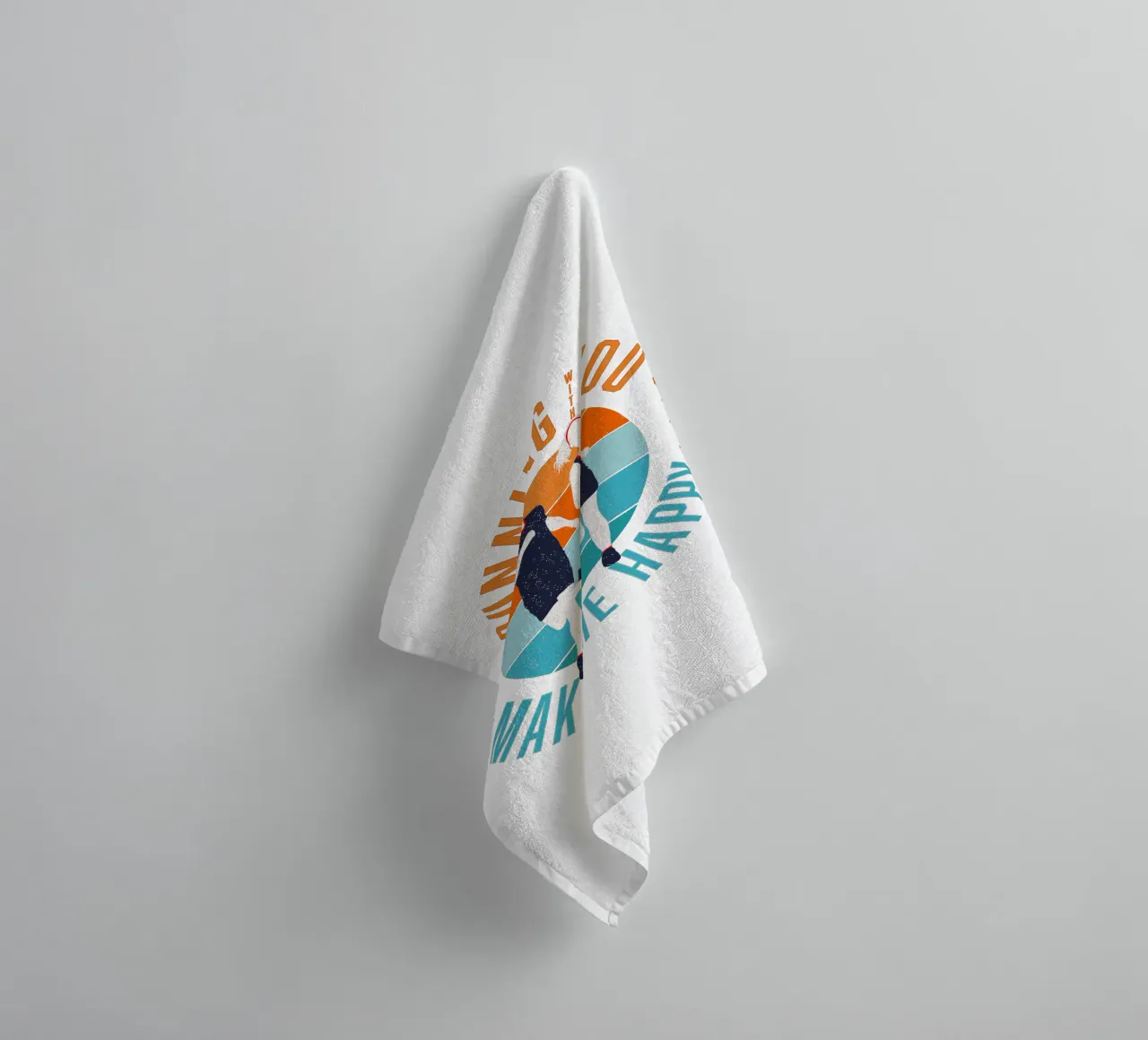 Runner. Runner. Running with you makes me happy. towel by CalliLetters