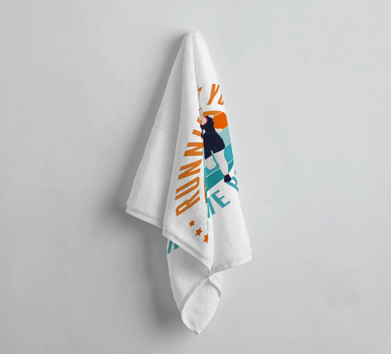 Runner. Runner. Running with you makes me happy. towel by CalliLetters