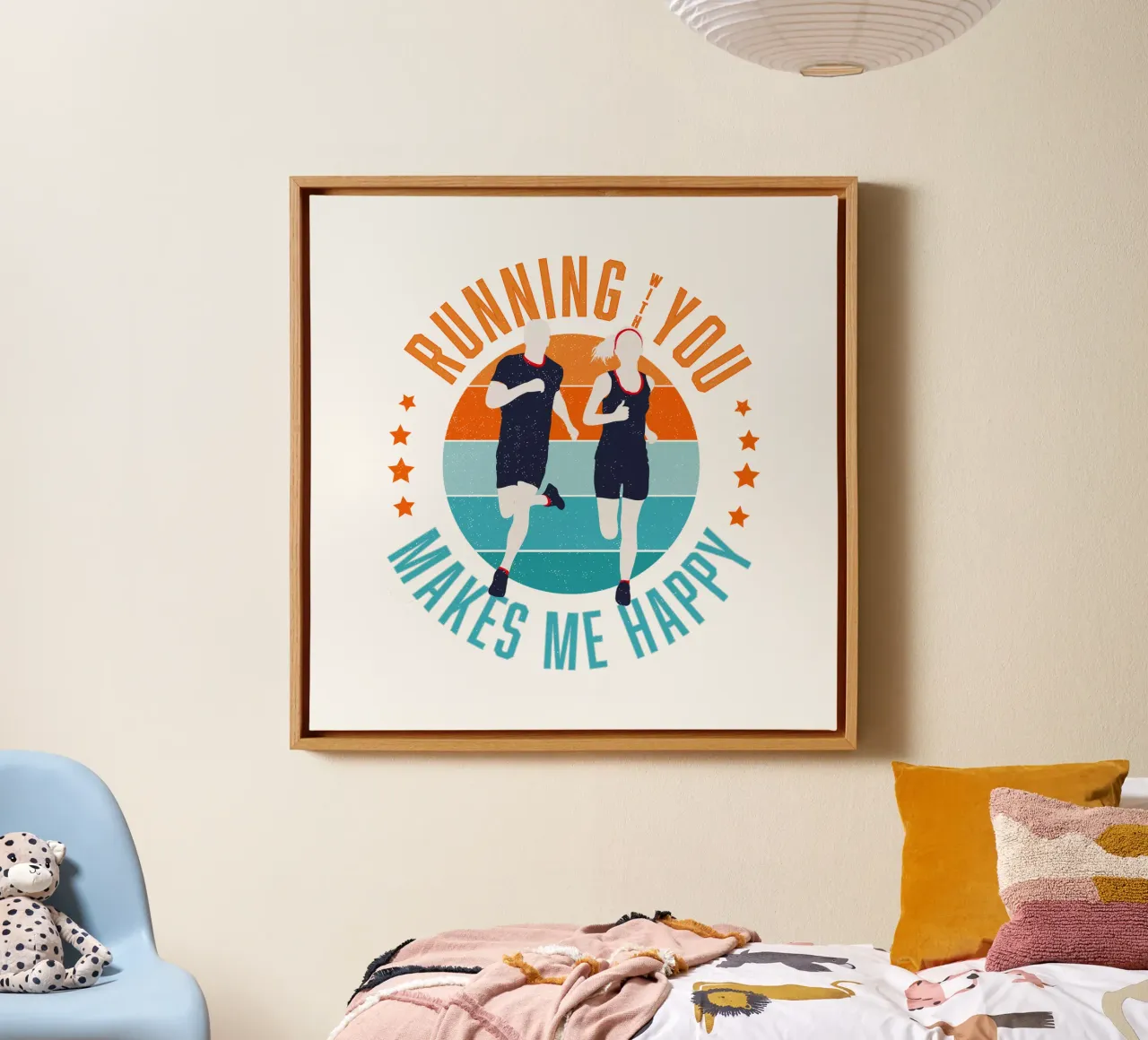 Runner. Runner. Running with you makes me happy. canvas by CalliLetters